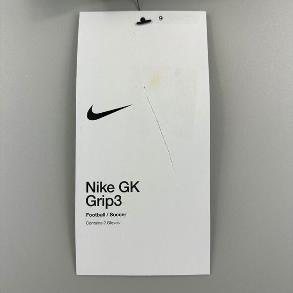 Nike Grip3 Goalkeeper Gloves Adult Size 9 Volt Black Football Soccer Goalie NEW - Picture 5 of 5